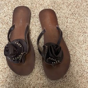 Colin Stuart Brown Leather brown Rose Sandals